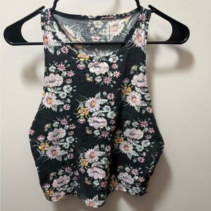 Nollie Black Floral Tank Top
